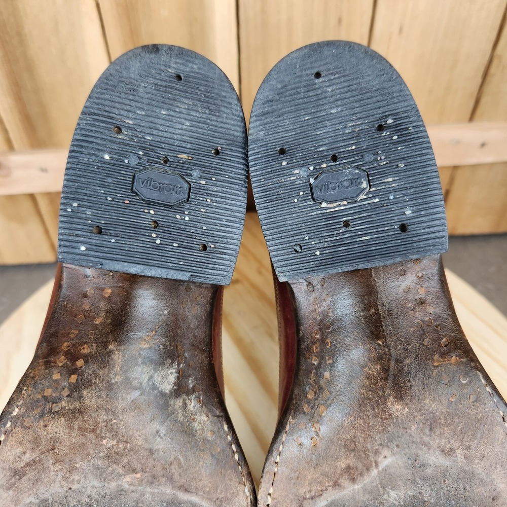 J B Hill Texas Paddock Spectator‎ Boots Womens 8 Mens 6 Custom Leather Western - Picture 9 of 13